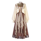 Plataz Design Fan Butterfly Chinese Style Improvement Han Element Women's Coat Sling Skirt Suit 8898
