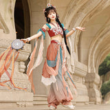 Plataz Design Sanskrit Chinese Style Women Dunhuang Wind Corset Lantern Suit 9043