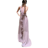 Plataz Oil/8 Colors 2025 Elegant Hanging Neck-Luck Holiday Flowers Unique Special Beach Dress