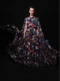 Plataz 2025 Autumn New Round Collar Cloak Dress Design Waist Long Dress Dress Woman