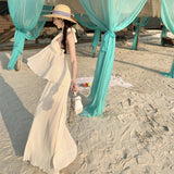 Plataz Folded Gentle Wind Beach Holiday Hanging Neck Sling + Trousers Set Women's Summer 2025 New