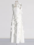 Plataz Style Dress 2025 Summer New French Three-Dimensional Flower Decoration Slings Swing Dress Women's Dress