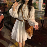 Plataz And Autumn 2025 New Gentle Princess White Dress Small Long Sleeve Temperament French Dress Woman
