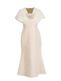 Plataz Temperament Elegant Style Dress Dress 2025 New V-Neck Three-Dimensional Flower Dress Women's Summer High Sense