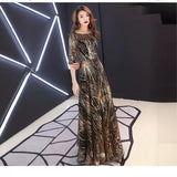 Plataz Sky Evening Dress 2025 New Spring Long-Term Skinny Noble Banquet Annual Conference Host Performance Dress Dress Woman