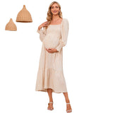 Plataz 2025 New Spring Pregnant Woman Chiffon Dress Small Broken Floral Dress Maternity