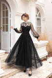 Plataz Autumn And Winter Heavy Industry Famous Diamond Decoration Net Fairy Atmosphere Dress Long Dress Host Banquet Dress