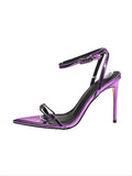 Plataz French High Heel Sandals Women Hot High Heel Elegant Charming Purple Fashion High High Quality Shoes