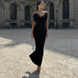 Plataz Braided Tat-Carnated Feathers Elegant Tight-Bossed Party Party Dress Dress