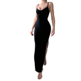 Plataz 2025 New Solid Color Slingless Sleeveless Back Tie With Open Skirt