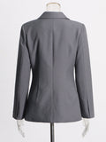 Plataz English Style Suit 2025 New V Tie With Single Buckle Senior Gray Coat Top Lady