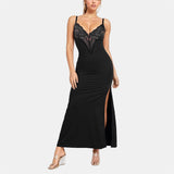 Plataz Sling Lace Dress Black Dress With Built-In Body Shaping HZ0628