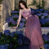 Plataz Dress Sexy Pure Desire Irregularly Exposed Waist Thin Sling Dress Design Feeling 100 Folded Dress Dress Dress Dress Woman