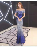 Plataz Evening Dress Women In The Spring Of 2025 New Gradient Thin Car Model Long Show Show Performance Dress