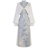 Plataz Design Frosting Chinese Wind Improvement Chinese Elements Cheongsam Half Skirt Set 8908