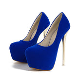 Plataz And Autumn New Fashion Sexy Night Club High Heel Single Shoes Water Table Shallow Fine Heel Women's Shoes 45 Yards High Quality Shoes