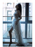 Plataz High-End Evening Dress Super Fairy High-End Light Luxury Small Host Temperament Famous People Go Out To Welcome The Yarn Dress