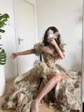 Plataz Yellow-Bottomed Colorful Rose Wedding Dress 2025 New Dress Dress Dress Dress HZ0628
