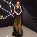 Plataz Evening Dress Women In The Spring Of 2025 New Gradient Thin Car Model Long Show Show Performance Dress