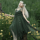 Plataz Design Moss Chinese Wind Improvement Han Elements Ancient Style Fairy Sling Skirt 7118