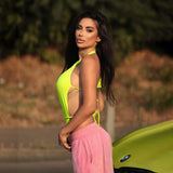 Plataz Slings Hollow Sexy Strapped Joint Jacket 2025 Spring New Hottie Top DJPT