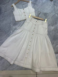 Plataz Summer Australian Holiday Cowboy Sling + Milky Bagfish Tail Half-Socked Skirt Set