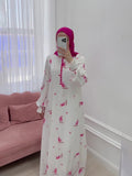 Plataz Eastern Muslims 2024 Spring Gentle Wind Small Fresh Flowers Design Long Dress
