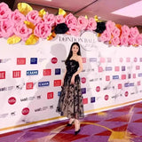 Plataz And Summer 2025 Color Three-Dimensional Flower Embroidery Mesh Splicing Bra Dress Dress Dress Woman