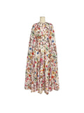 Plataz 2025 Autumn New Round Collar Cloak Dress Design Waist Long Dress Dress Woman