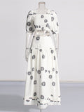 Plataz Retro Resort Style Two Sets Of 2025 Summer New Square Collar Bubble Sleeve Top High Waist Half-Dress Suit Woman