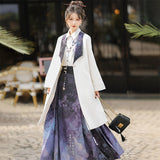 Plataz Design And Painting Chinese Style Improvement Han Elements Female Shirt Horse Face Dress Set 6935