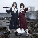 Plataz Morning Bell Bunnies Drum JK Uniform Skirt Basic Orthodox Sailor Suit Academy Style Set 6478