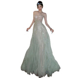 Plataz Evening Dress 2025 Summer New Banquet Bust Heavy Industry Sexy Host Birthday Adult Lisen Dress HZ0628