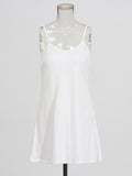 Plataz Round-Neck Dress 2025 New T-Bubble Sleeve Single-Button Vacation Leisure Belt With Sling Dress