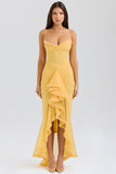 Plataz Style Sexy New Slings Solid V-Neck High-Ball Net Repair Medium Long Dress HZ0628
