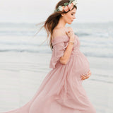 Plataz Chiffon Sexy Loose Tailed Shoulder Pregnant Skirt Maternity