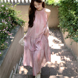 Plataz Break French Hanging Neck Dress Fairy Summer Temperament High-End Seaside Resort Beach Dress