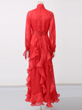 Plataz Court Style Tie Design High-End Retro 2025 New Women's Summer Solid Dress