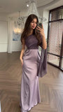 Plataz 2025 New Luxury Soft And Flowing Single Long Sleeve Dress Silk Dress Dress Woman