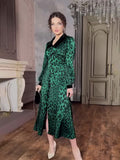 Plataz 2024 Elegant Wind Leopard Print Trendy Thin Dress Dress