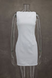 Plataz Dress 2024 Summer New White Collar Sleeveless Short