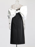 Plataz Style Dress Spring 2025 New High-End Perspective Mesh Bow Bow Dress Dress