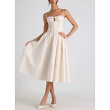 Plataz Women's New Slings With Chest-Scared Belt Low-Breasted Waist Dress HZ0628