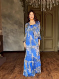 Plataz Summer Women's Fashion Fashion Printed Long Dress Elegant Dress With Long Sleeves