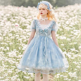 Plataz Butterfly Op Lolita Sweet Dress Lolita Dress Summer Long Short Sleeve 6544