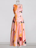 Plataz Sexy Wind Niche Design 2025 Summer Collar Hollow Folded Women's Dress In The Long Solid Color Folds