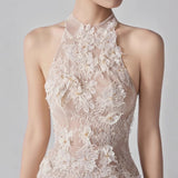 Plataz Vietnamese Small Dress Handmade Lace Birthday Engagement Thin Dress Woman In 2025