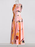 Plataz Sexy Wind Niche Design 2025 Summer Collar Hollow Folded Women's Dress In The Long Solid Color Folds