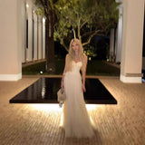 Plataz Dress Morning Dress Wedding Dress Engagement Evening Dress High-End Light Small Fish Bone Seaside Holiday Fairy Dress