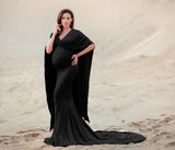 Plataz Processing A Word Collared Shawl Long Skirt Pregnant Woman Photo Shoot Long Dress 1199 Maternity